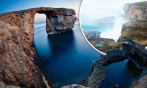 Cổng vòm đá Azure Window nổi tiếng sụp xuống biển