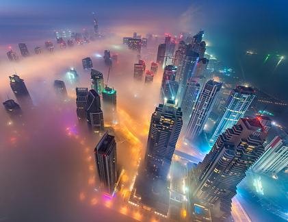 Ngỡ ngàng Dubai lộng lẫy, lấp lánh nhìn từ trên cao