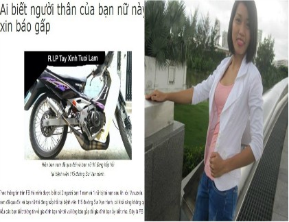 Dân mạng giúp tìm người thân cho cô gái bị tai nạn