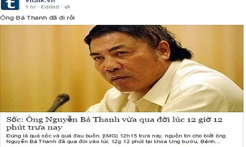 Tràn ngập tâm thư, lời nhắn tiễn biệt ông Nguyễn Bá Thanh