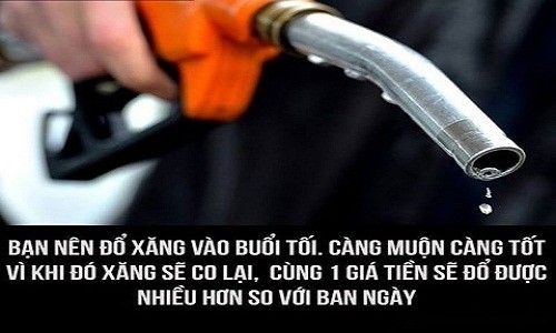 Đổ xăng vào tối muộn và sáng sớm sẽ được nhiều hơn? 