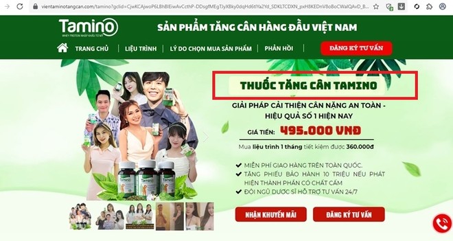 TPBVSK Tamino quảng cáo "nổ" là thuốc: Vi phạm pháp luật thế nào?