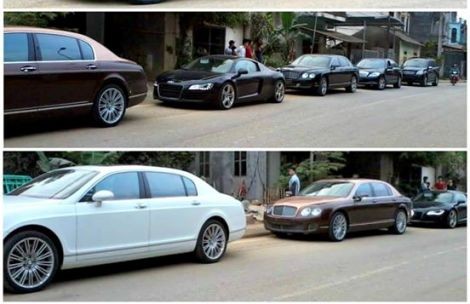 Dàn siêu xe toàn Bentley nối đuôi nhau trên phố Cao Bằng