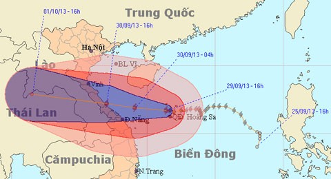 15h chiều nay, bão số 10 oanh tạc Quảng Bình, Quảng Trị