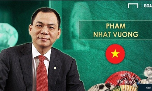 Tỷ phú Phạm Nhật Vượng lọt top "ông bầu" châu Á giàu nhất 