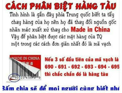 Cách đơn giản nhận biết hàng Trung Quốc