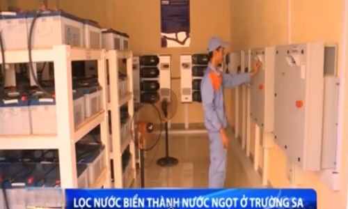 Quy trình lọc nước biển thành nước ngọt ở Trường Sa