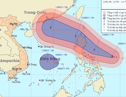 Bão Utor giật cấp 18, tiến gần Hoàng Sa