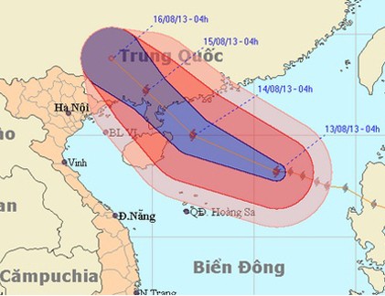 “Siêu bão” cấp 16 đang hoành hành trên biển Đông