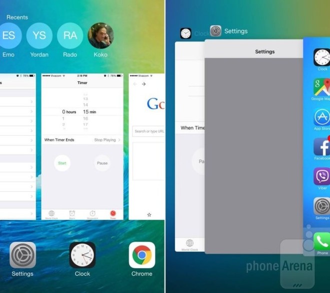  So sánh iOS 9 và iOS 8 bằng hình ảnh