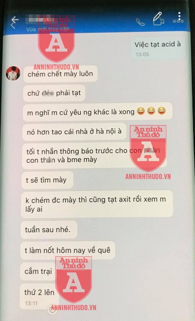 Hé lộ tin nhắn của kẻ cuồng ghen trước khi đâm gục người yêu cũ