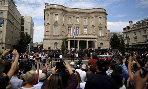 Ấn tượng lễ thượng cờ Cuba ở Washington 