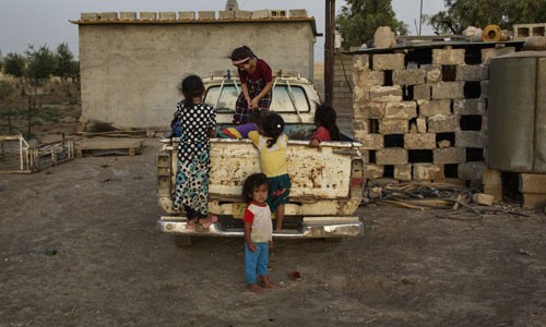 Dân Iraq trốn phiến quân IS trong trại gà của người Kurd