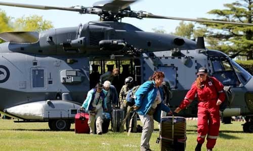 Chùm ảnh sơ tán dân sau động đất ở New Zealand