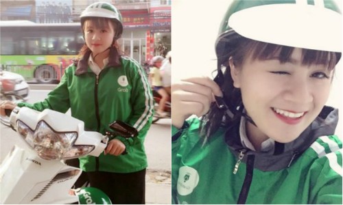 Nữ tài xế Grabbike được “săn lùng” vì quá xinh đẹp