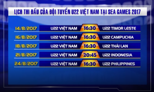 Lịch thi đấu bóng đá nam SEA Games 29