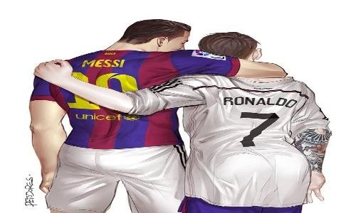  Vừa chia tay World Cup, Messi và Ronaldo “đóng phim” đam mỹ