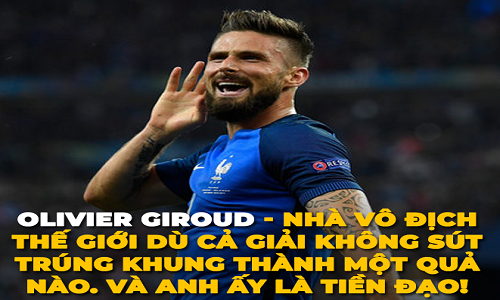 Ảnh chế tiền đạo ĐT Pháp vô địch World Cup dù không sút trúng đích