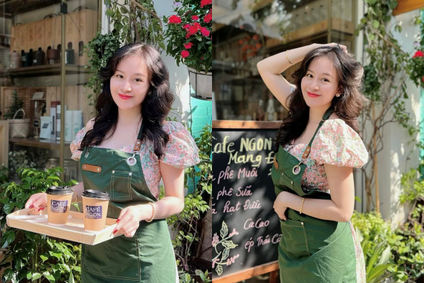 "Bà Tưng" bất ngờ xuất hiện đi bán cafe, vóc dáng miễn bàn