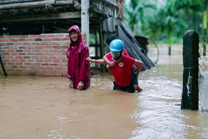 Thành viên hội Chữ thập đỏ cõng em nhỏ ở huyện Hoài Ân ra khỏi vùng ngập. thanh-vien-hoi-chu-thap-do-cong-em-nho-o-huyen-hoai-an-ra-khoi-vung-ngap.jpg