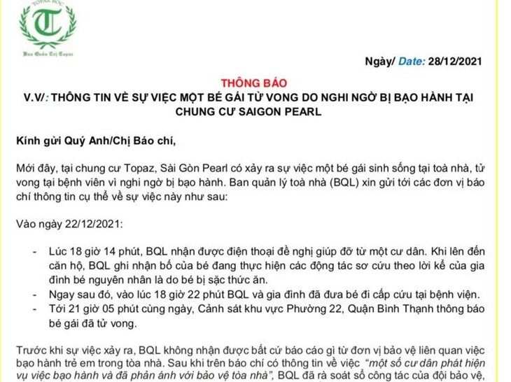 hông báo về vụ bé gái bị bạo hành của BQL chung cư Sài Gòn Pearl . chung-cu-len-tieng-vu-be-gai-bi-bao-hanh.jpeg