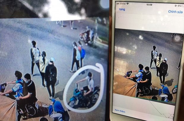 Người dân ghi lại hiện trường xảy ra vụ việc. nam-sinh-lop-9(1).jpg