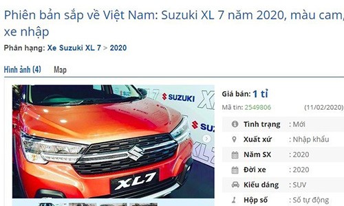 Đại lý thét giá Suzuki XL7 2020 nhập khẩu tới 1 tỷ đồng