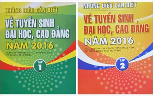 Chính thức phát hành cẩm nang tuyển sinh ĐH, CĐ năm 2016