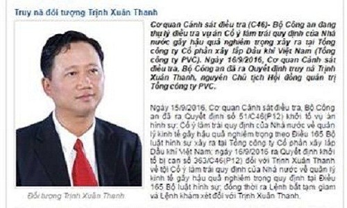 Trịnh Xuân Thanh bị truy nã, gia đình mở hòm thư trả lời báo chí