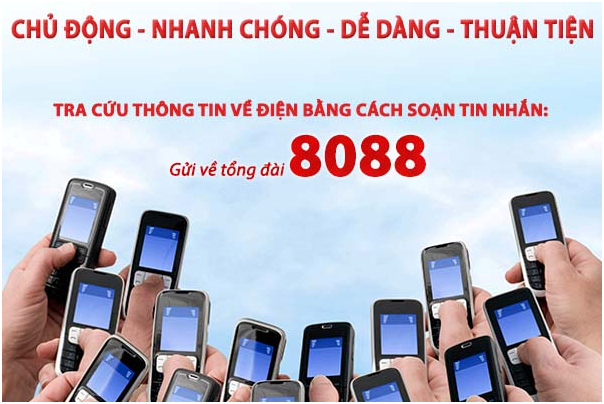 EVN HANOI triển khai DV truy vấn thông tin về điện qua đầu số 8088