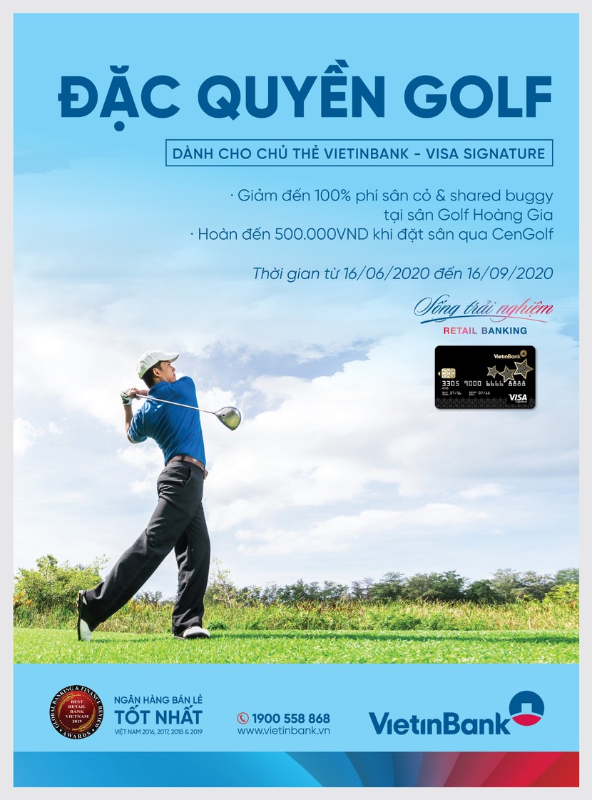 Trải nghiệm đặc quyền golf cho chủ thẻ VietinBank Visa Signature