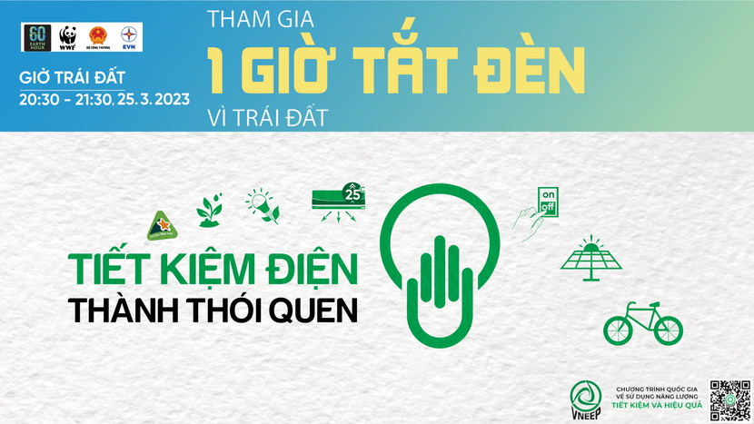 EVNHANOI hưởng ứng sự kiện "Giờ Trái đất năm 2023”