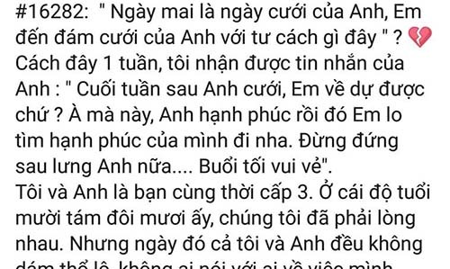 Tâm sự nghẹn ngào của cô gái được người cũ mời cưới