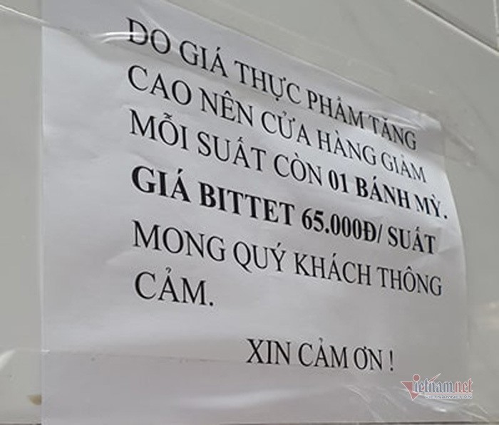 Lý do bá đạo khi tăng giá cháo trai, bò bít tết giảm khẩu phần