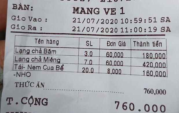 Dân mạng tranh cãi về quán bún nổi tiếng Hà Nội 600 nghìn/kg chả miếng