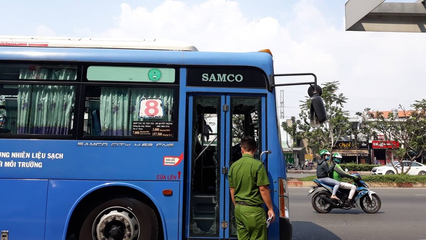 Công an tại hiện trường.