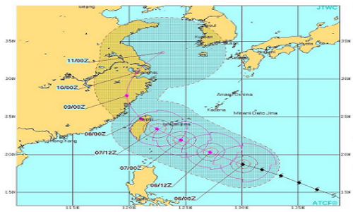 Siêu bão Nepartak sắp đổ bộ vào Đài Loan