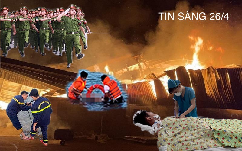 Tin sáng 26/4: Cháy lớn tại Nhà máy sợi, Cụm công nghiệp Phú Cường