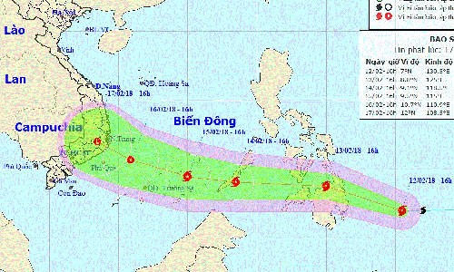 Bão Sanba mạnh thế nào khi vào Biển Đông?