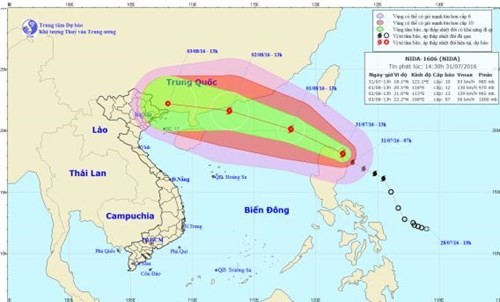 Khẩn trương ứng phó siêu bão Nida sức gió giật cấp 16-17