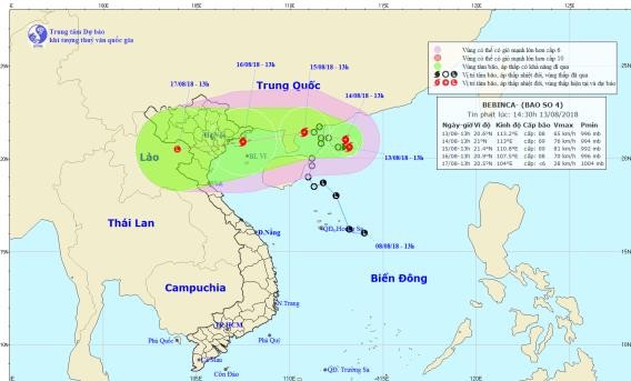 Khẩn trương ứng phó bão số 4 đang tiến vào vịnh Bắc Bộ