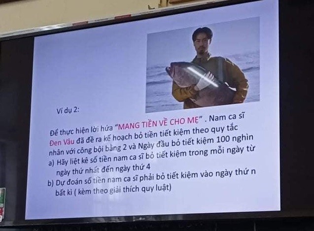 “Mang tiền về cho mẹ” được đưa vào đề Toán, học sinh hỏi Đen Vâu 