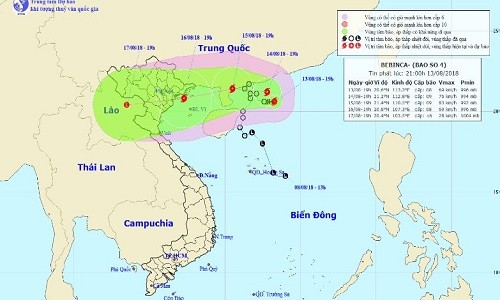 Sáng 17/8, tâm bão số 4 giật cấp 10 đổ bộ Quảng Ninh – Nam Định