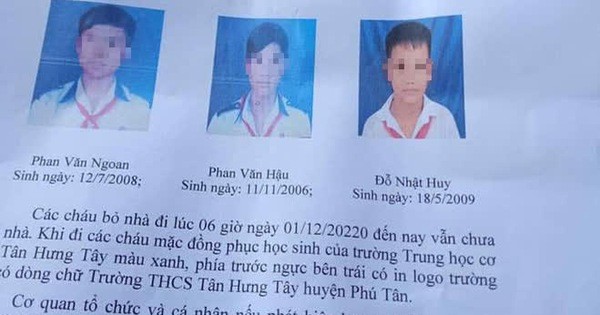 Ba bé trai từ 11-14 tuổi đạp xe hơn 300km lên TP HCM tìm cha mẹ