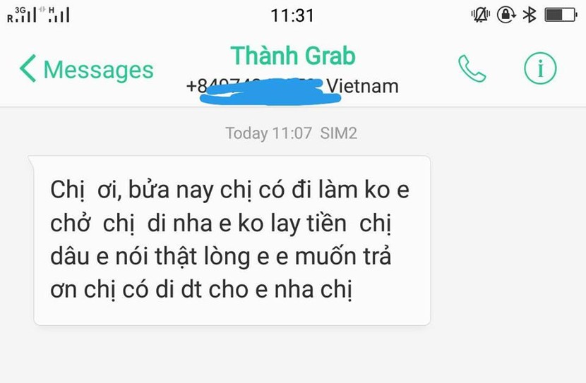 Ấm áp với câu chuyện anh tài xế Grabbike "hào phóng nhất Sài Gòn"