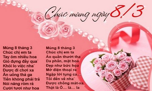 Những lời chúc, thơ chế 8/3 hay nhất