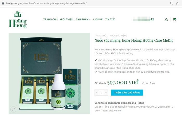 Nước súc miệng Hoàng Hường Care Medic “nổ” như thuốc... “tận thu” người tiêu dùng?