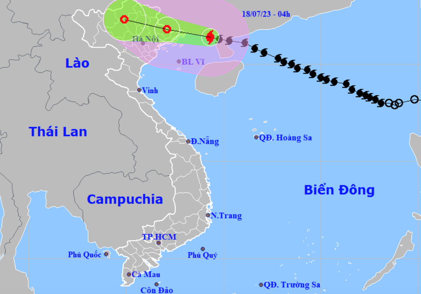 Bão số 1 cách Móng Cái khoảng 120km, gió giật cấp 13