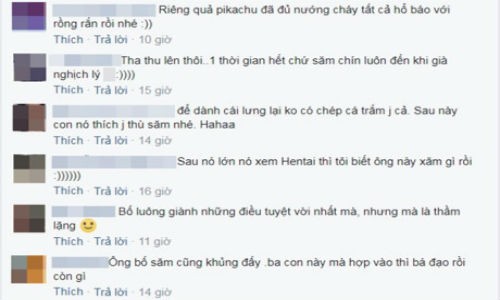 Chiều con nhất "hệ mặt trời", ông bố xăm nhân vật hoạt hình kín lưng