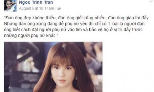 Bằng chứng cho thấy Ngọc Trinh đã chia tay bạn trai 